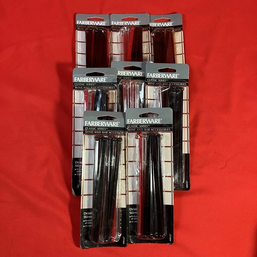 8 Packs - Vintage‎ Farberware Drink Stirrers / 22 Ct Pks / 176 Total Stir Sticks